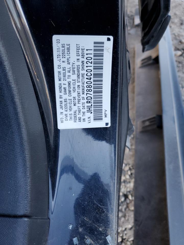 2004 Honda Cr-V Ex VIN: JHLRD78804C012011 Lot: 82620745