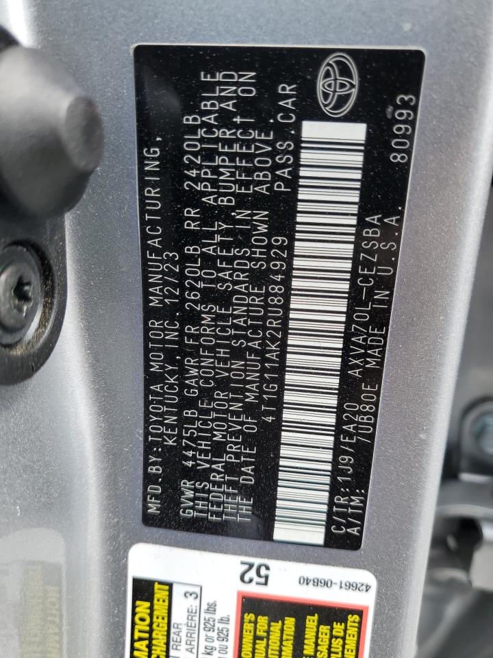 2024 Toyota Camry Se Night Shade VIN: 4T1G11AK2RU884929 Lot: 85334575