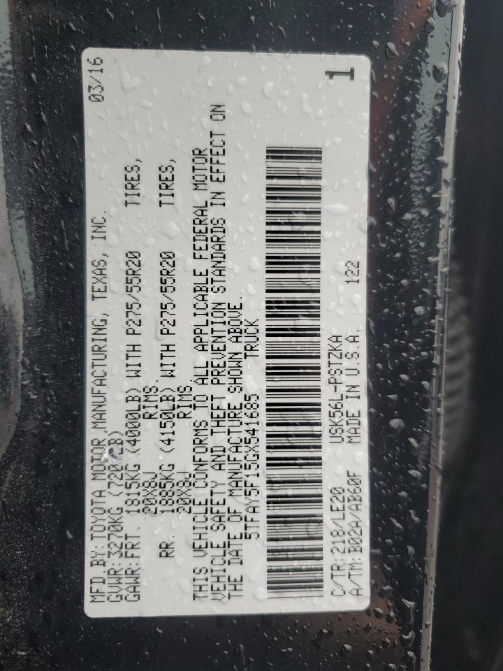 2016 Toyota Tundra Crewmax 1794 VIN: 5TFAY5F15GX541685 Lot: 86507625