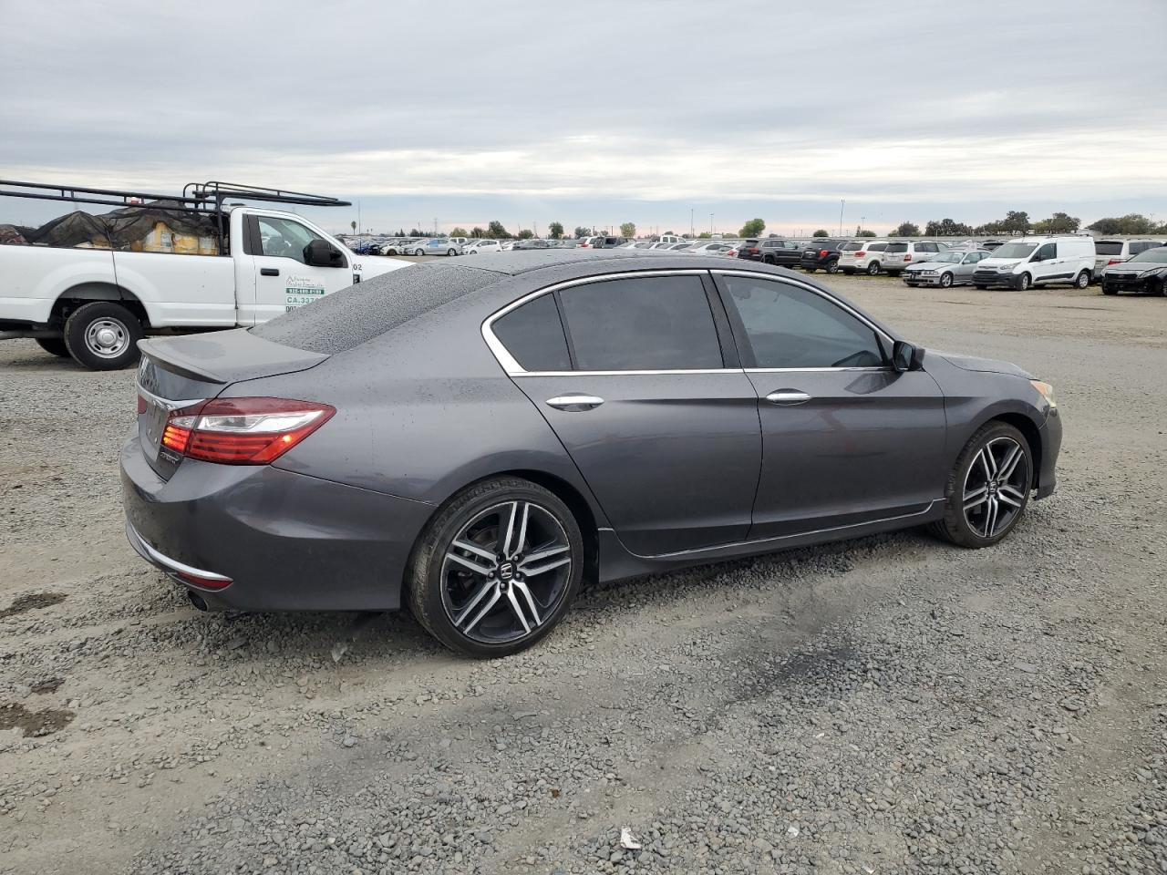 2017 Honda Accord Sport grey sedan gas 1HGCR2F58HA048337 photo #4
