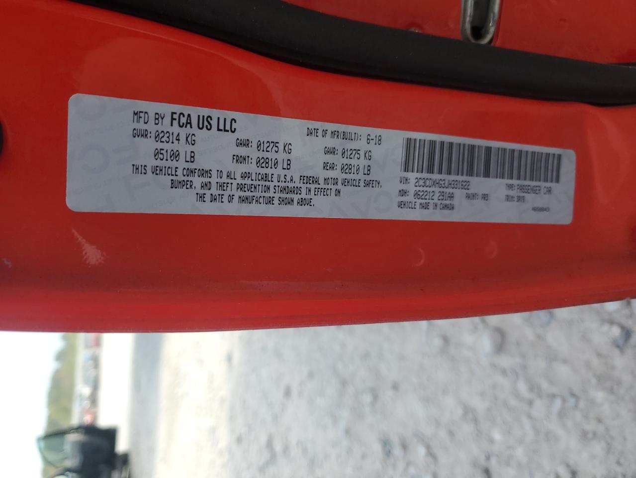 2018 Dodge Charger Sxt Plus VIN: 2C3CDXHG3JH331622 Lot: 84742135