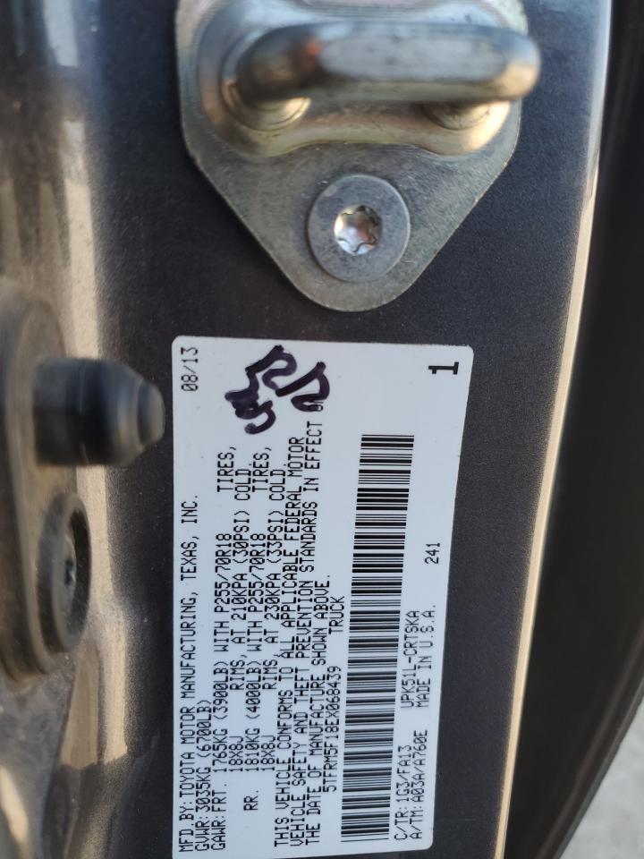 2014 Toyota Tundra Double Cab Sr VIN: 5TFRM5F18EX068439 Lot: 85116415