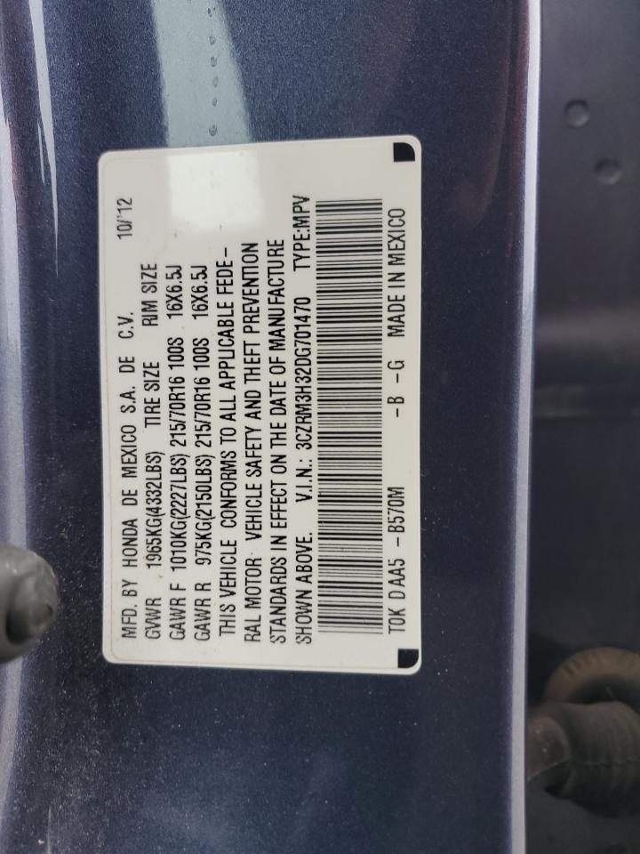 2013 Honda Cr-V Lx VIN: 3CZRM3H32DG701470 Lot: 89922265