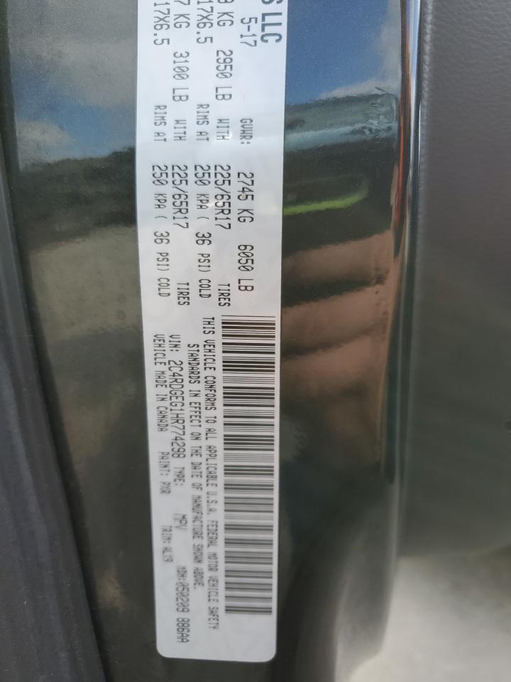 2017 Dodge Grand Caravan Gt VIN: 2C4RDGEG1HR774298 Lot: 86216095