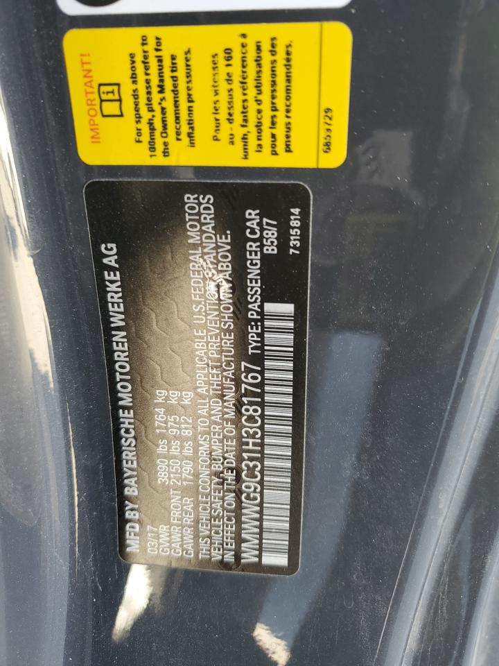 2017 Mini Cooper S VIN: WMWWG9C31H3C81767 Lot: 85005225