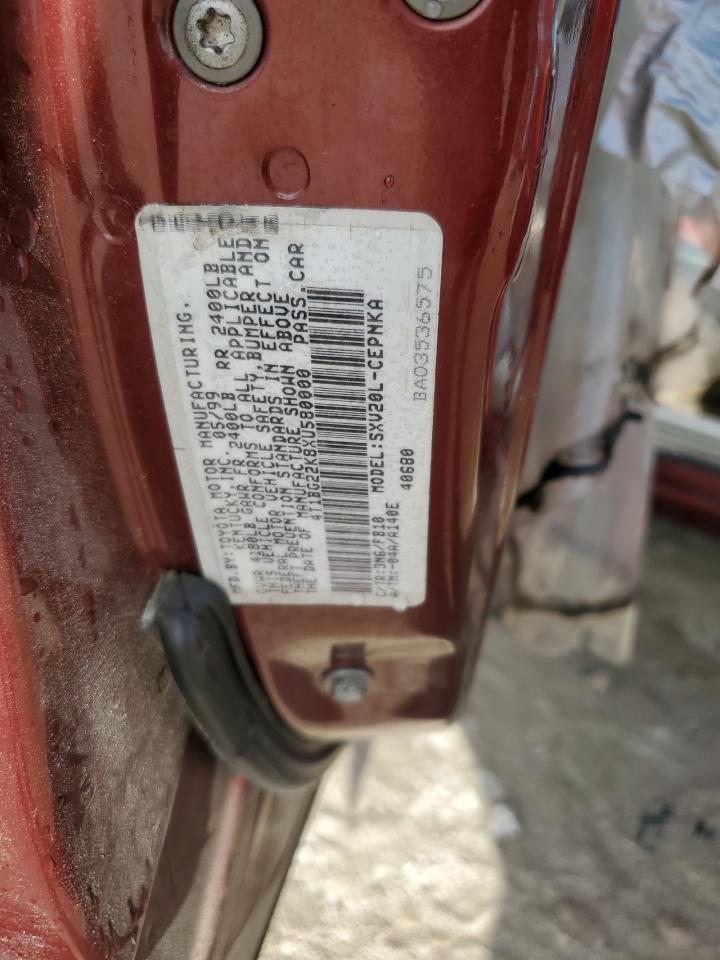 1999 Toyota Camry Ce VIN: 4T1BG22K8XU580000 Lot: 84918425