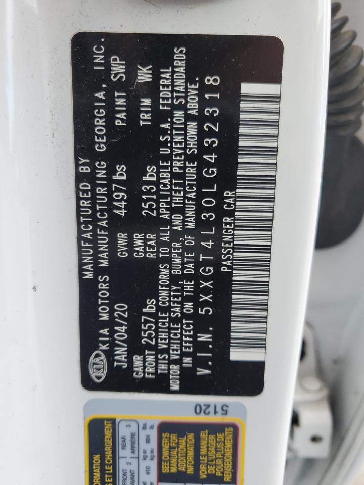 2020 Kia Optima Lx VIN: 5XXGT4L30LG432318 Lot: 85560075