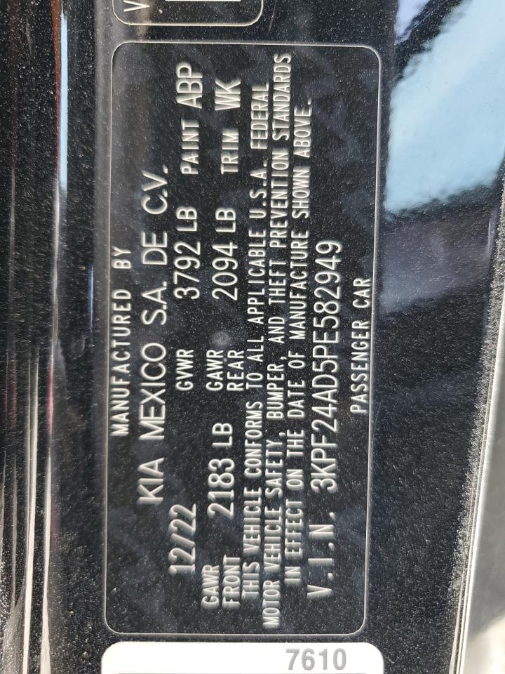 2023 Kia Forte Lx VIN: 3KPF24AD5PE582949 Lot: 89732625