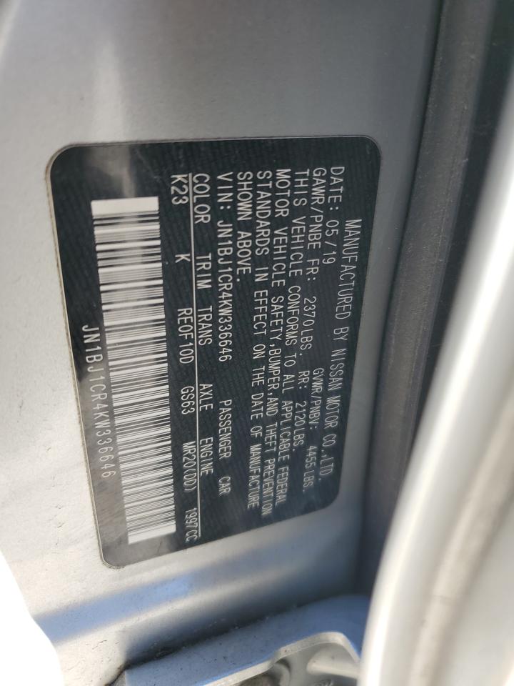 2019 Nissan Rogue Sport S VIN: JN1BJ1CR4KW336646 Lot: 85736235