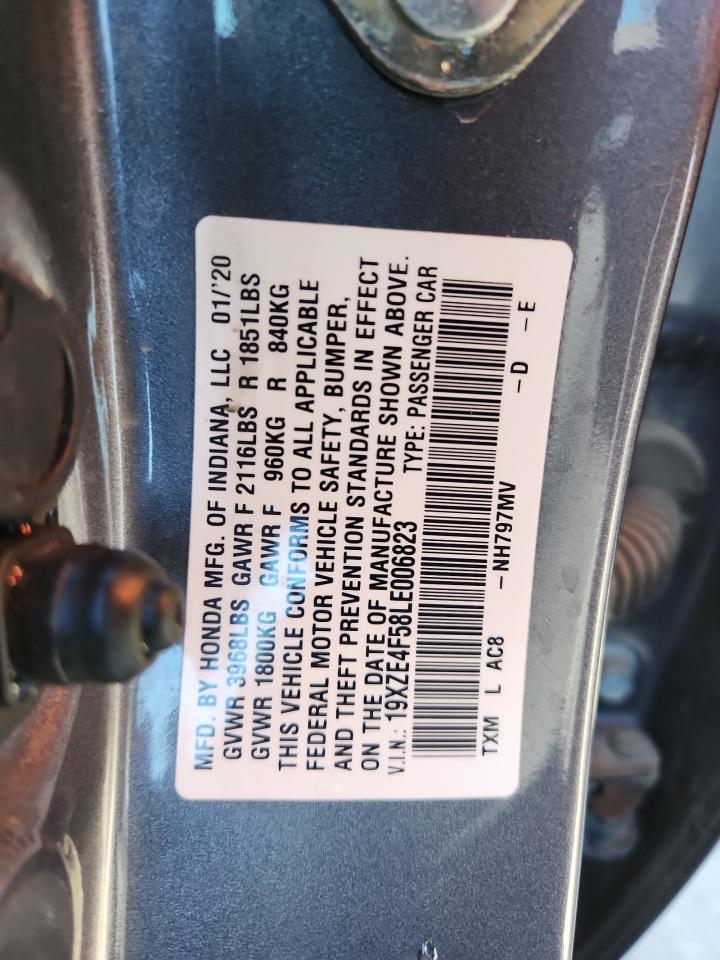 2020 Honda Insight Ex VIN: 19XZE4F58LE006823 Lot: 86656845