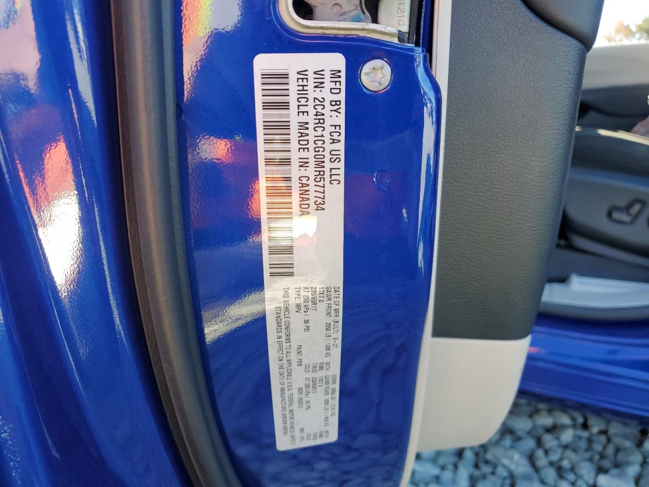 2021 Chrysler Voyager Lx VIN: 2C4RC1CG0MR577734 Lot: 86618145