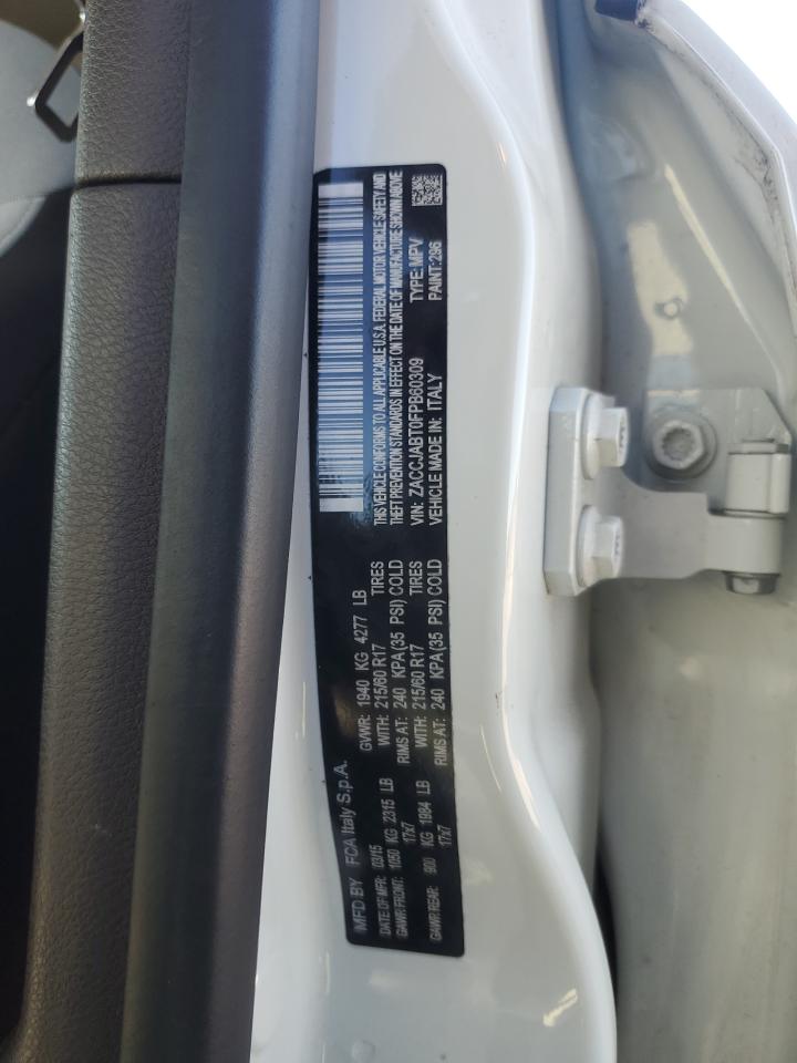 2015 Jeep Renegade Latitude VIN: ZACCJABT0FPB60309 Lot: 82588385