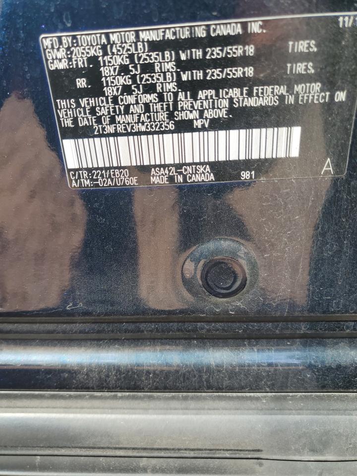 2017 Toyota Rav4 Se VIN: 2T3NFREV3HW332356 Lot: 81853065