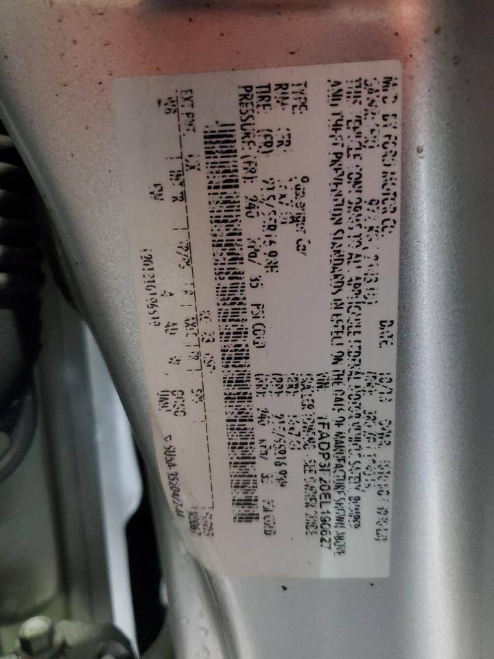 2014 Ford Focus Se VIN: 1FADP3F20EL190627 Lot: 90965395