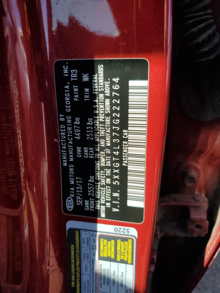 2018 Kia Optima Lx VIN: 5XXGT4L37JG222764 Lot: 85139155