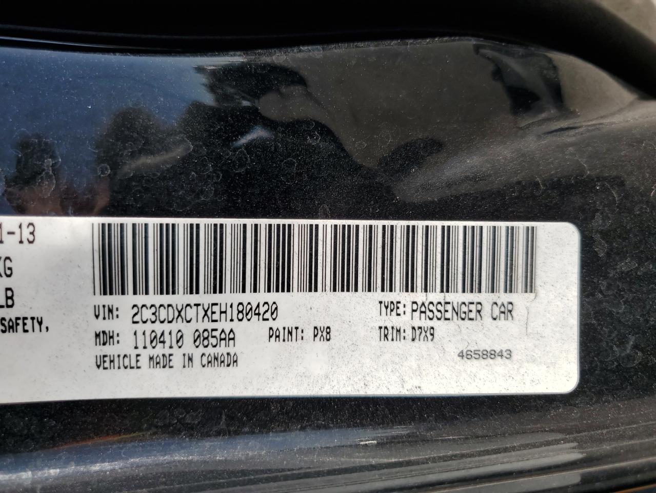 2014 Dodge Charger R/T VIN: 2C3CDXCTXEH180420 Lot: 82272525