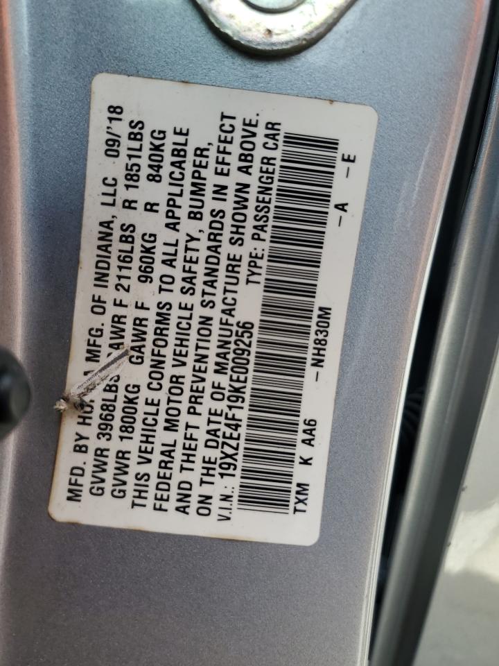 2019 Honda Insight Lx VIN: 19XZE4F19KE009256 Lot: 84656555