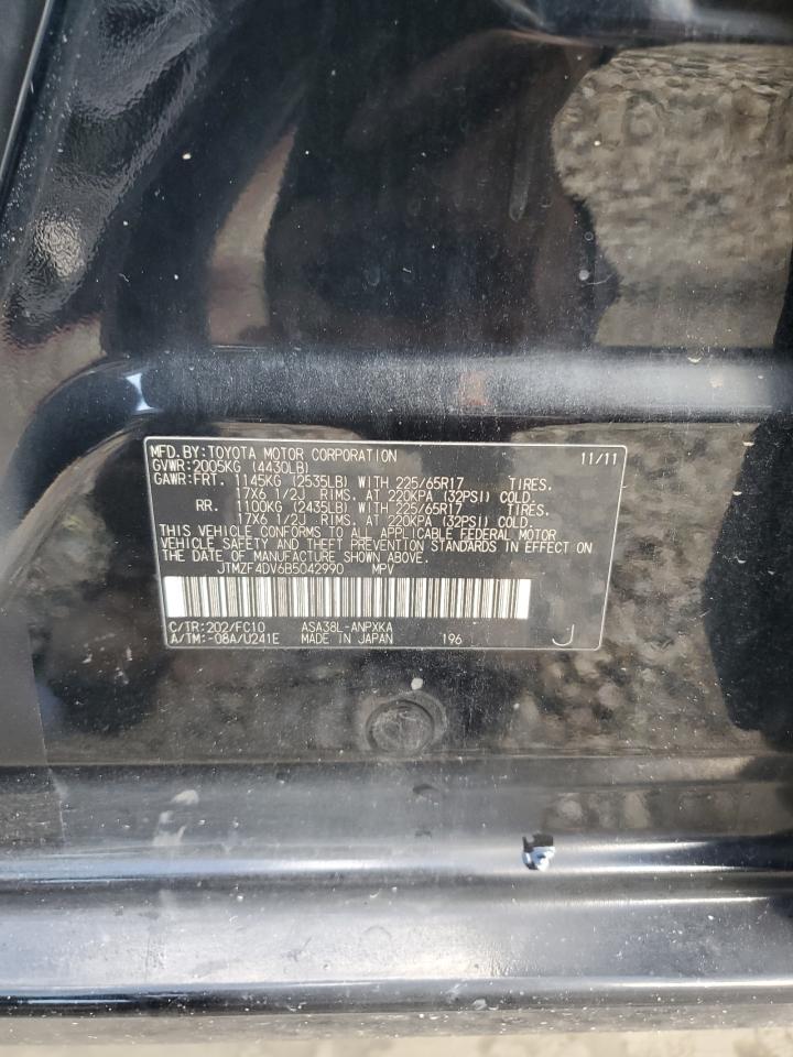 2011 Toyota Rav4 VIN: JTMZF4DV6B5042990 Lot: 85886755