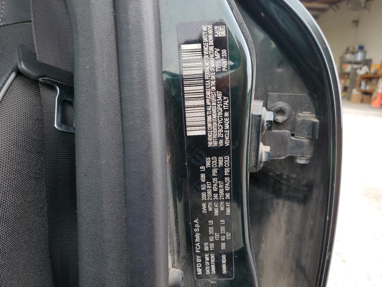 2016 Fiat 500X Trekking VIN: ZFBCFYCT6GP513497 Lot: 85491935