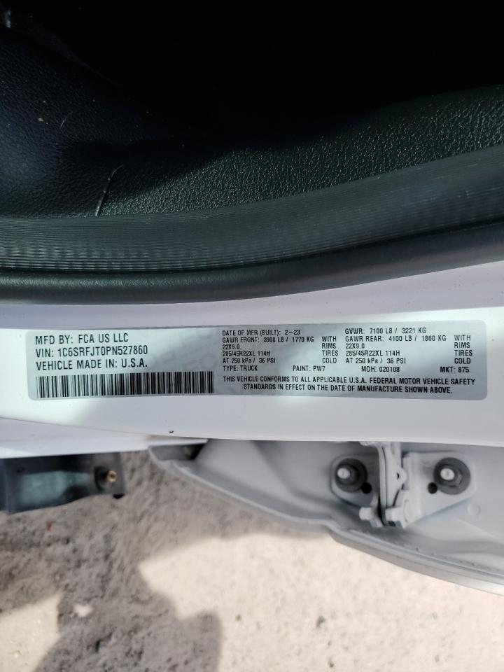 2023 Ram 1500 Laramie VIN: 1C6SRFJT0PN527860 Lot: 85311595