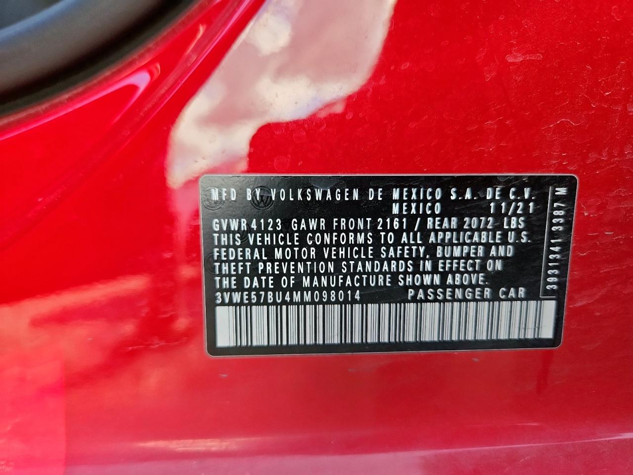 2021 Volkswagen Jetta Sel VIN: 3VWE57BU4MM098014 Lot: 85781275