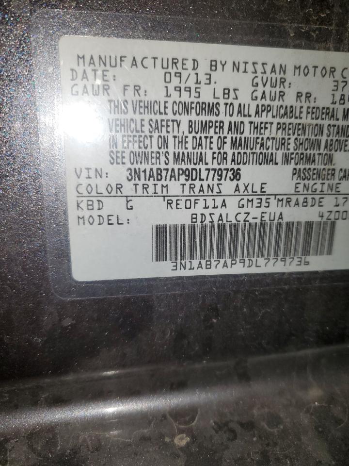 2013 Nissan Sentra S VIN: 3N1AB7AP9DL779736 Lot: 86586875