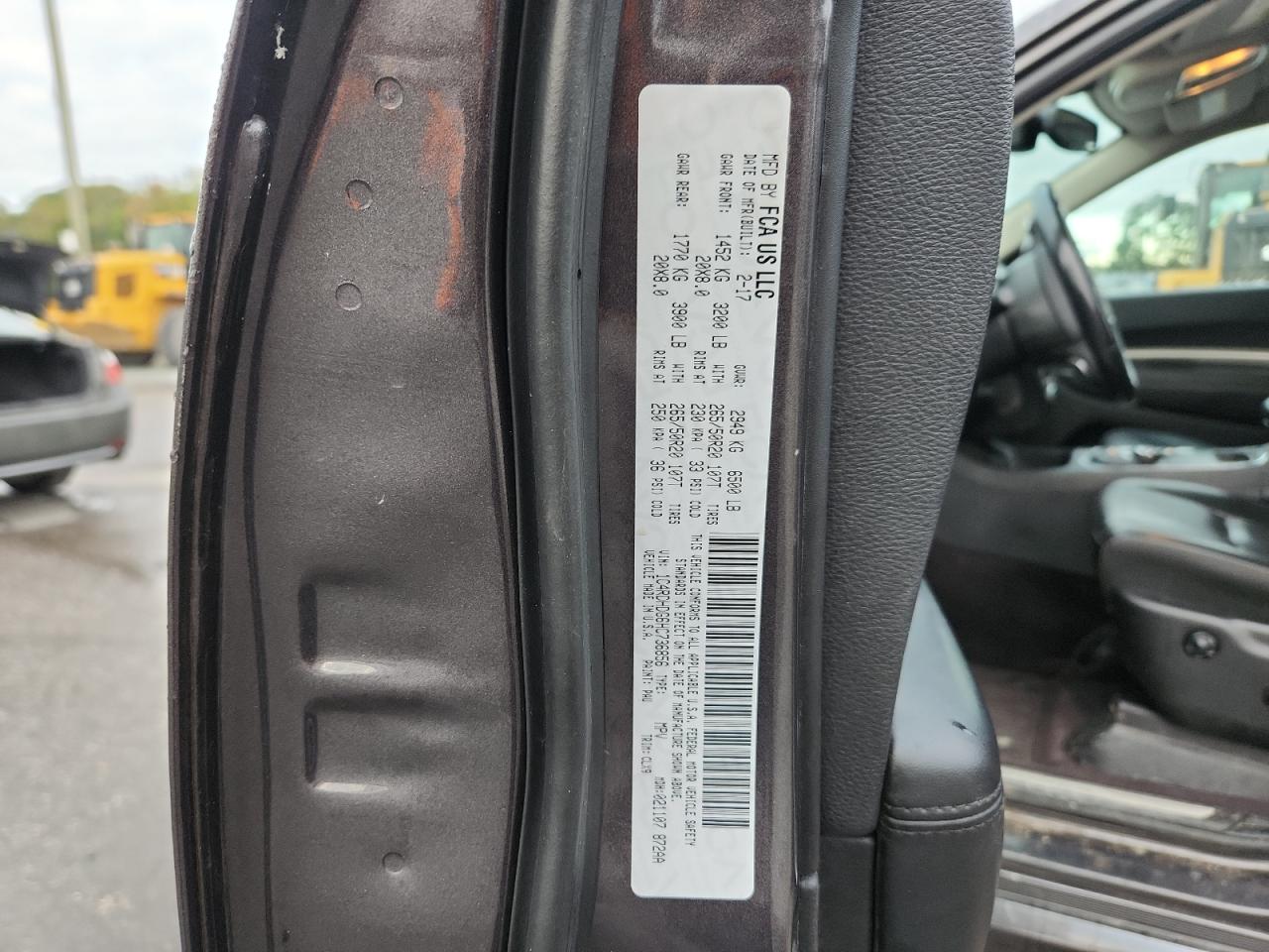 2017 Dodge Durango Gt VIN: 1C4RDHDG6HC736856 Lot: 80807535