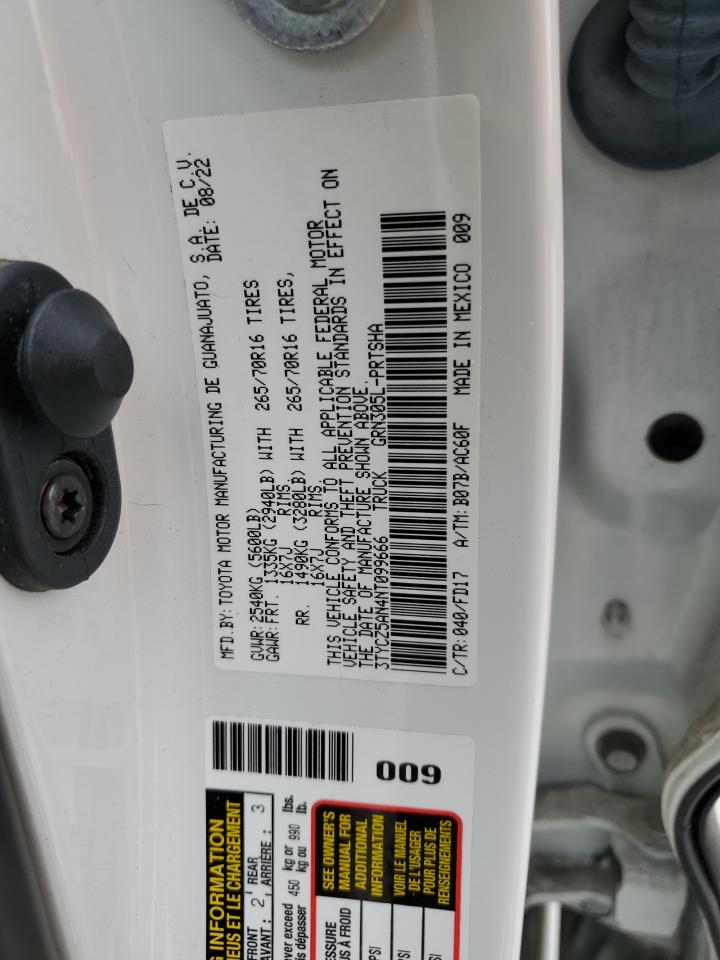 2022 Toyota Tacoma Double Cab VIN: 3TYCZ5AN4NT099666 Lot: 85094295