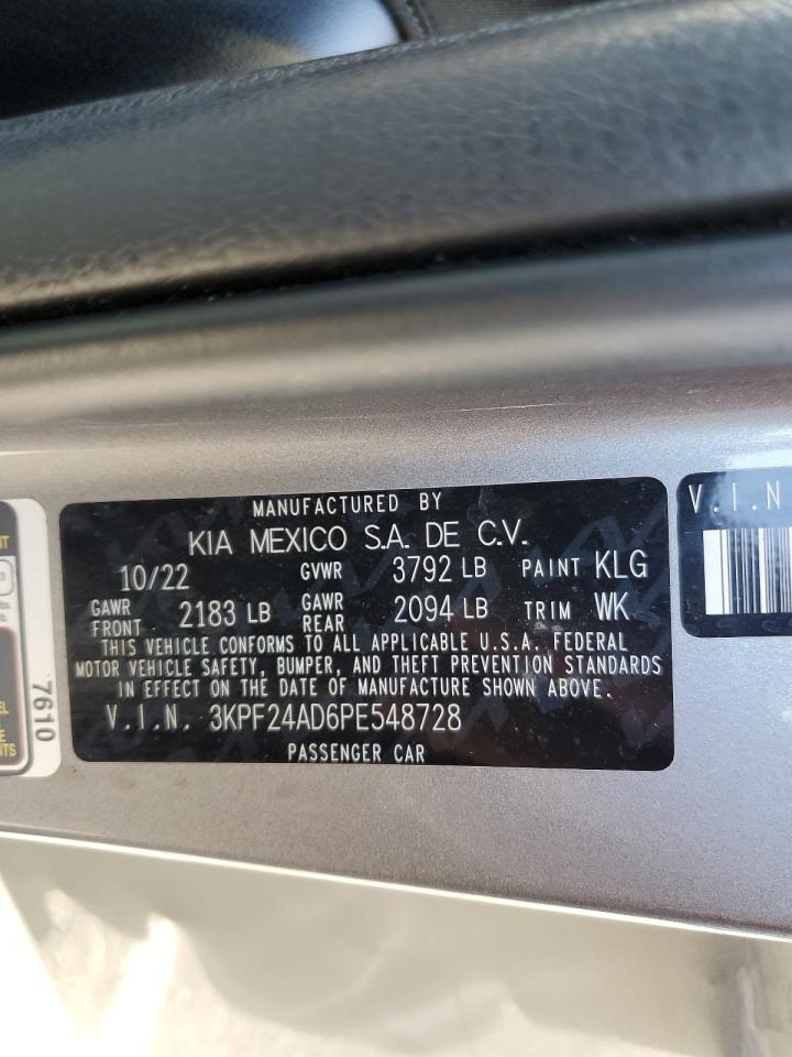 2023 Kia Forte Lx VIN: 3KPF24AD6PE548728 Lot: 87459615