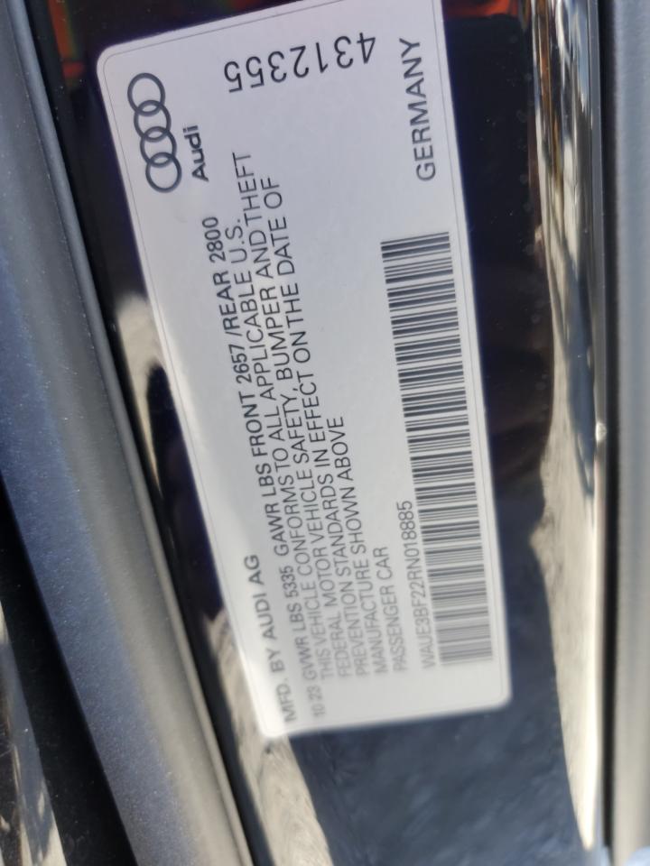 2024 Audi A6 Premium Plus VIN: WAUE3BF22RN018885 Lot: 86852035