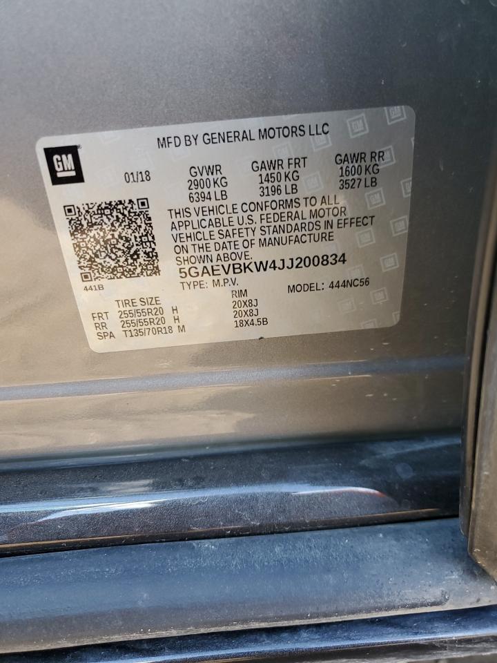 2018 Buick Enclave Premium VIN: 5GAEVBKW4JJ200834 Lot: 82545745