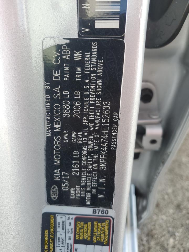 2017 Kia Forte Lx VIN: 3KPFK4A74HE152633 Lot: 91143685