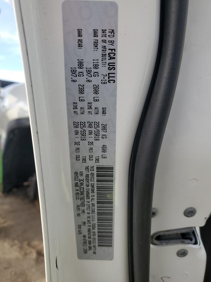 2019 Jeep Compass Limited VIN: 3C4NJDCB0KT827459 Lot: 90588795