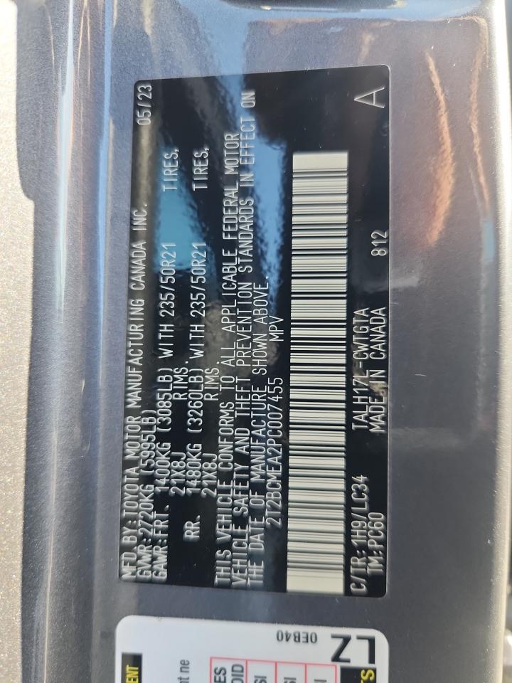 2023 Lexus Rx 500H F Sport VIN: 2T2BCMEA2PC007455 Lot: 82713505