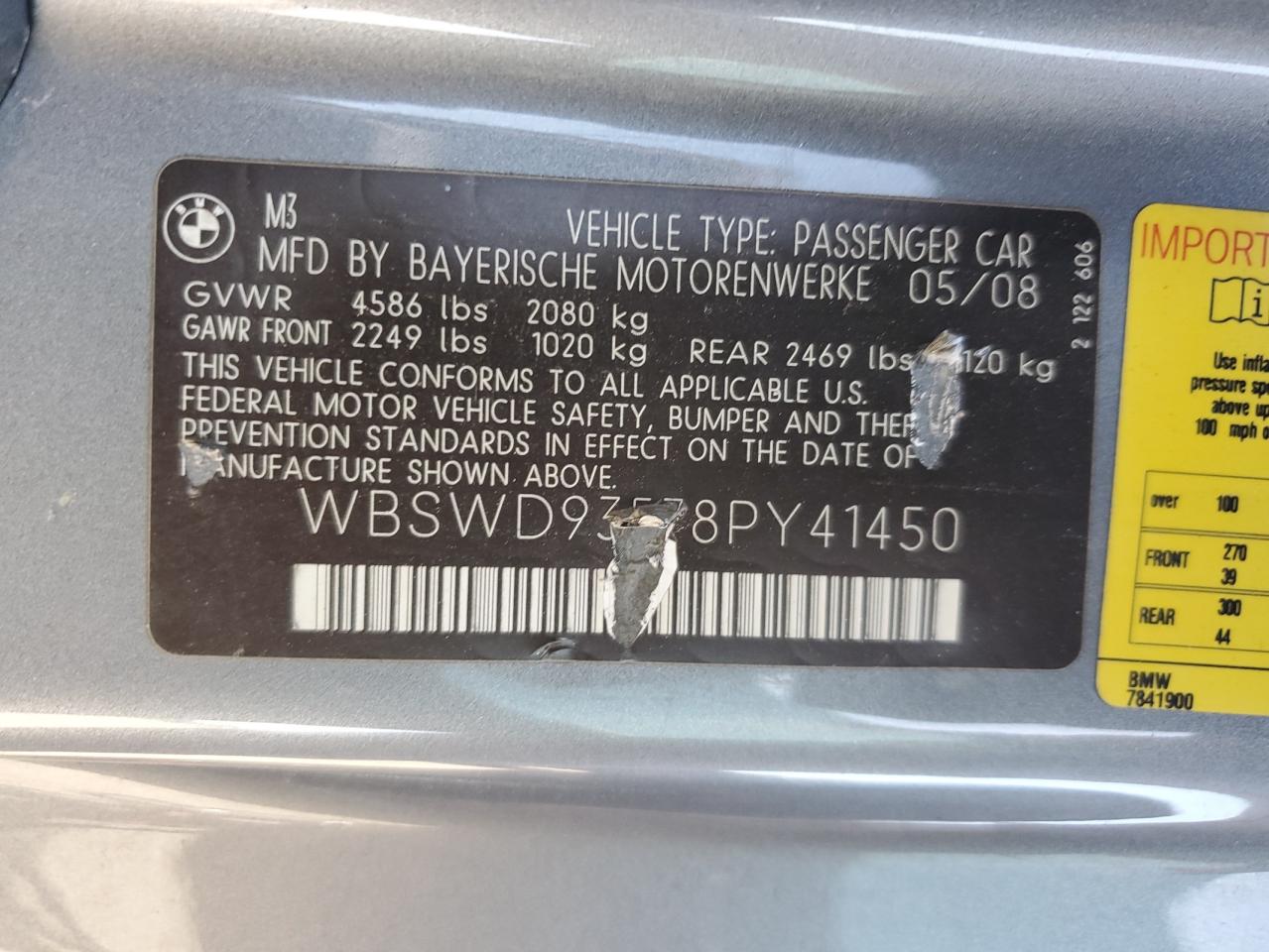 Фото: WBSWD93578PY41450