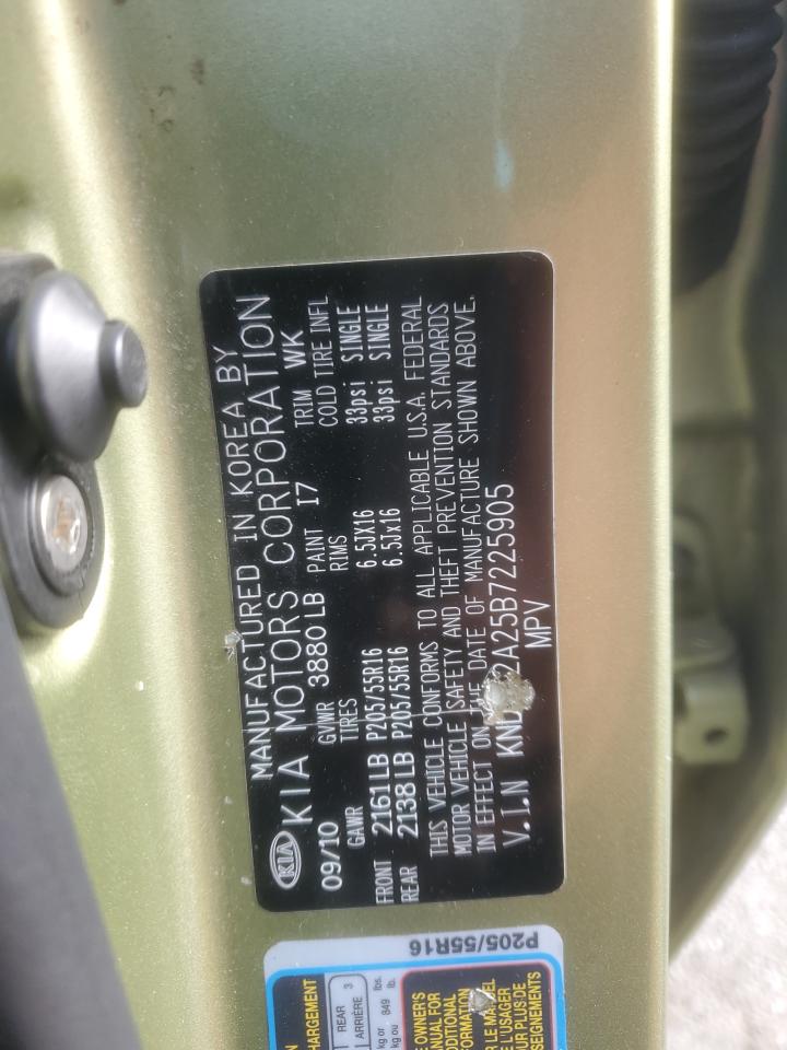 2011 Kia Soul + VIN: KNDJT2A25B7225905 Lot: 85749415