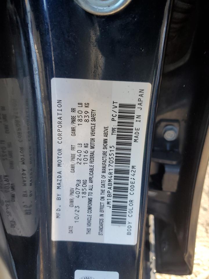 2024 Mazda 3 Select Sport VIN: JM1BPABM4R1705515 Lot: 85844855