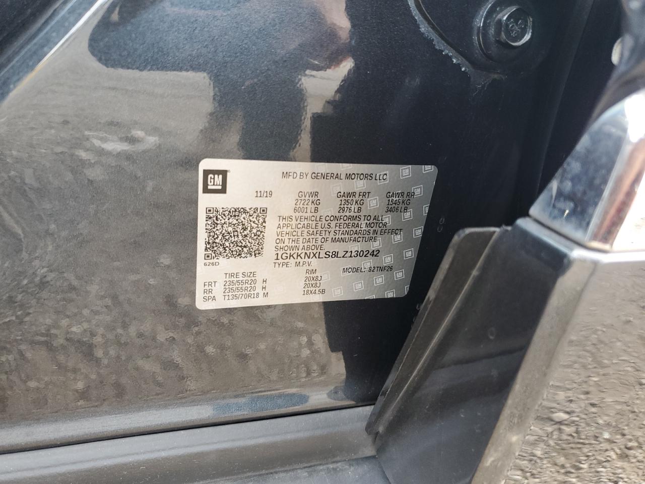 2020 GMC Acadia Denali VIN: 1GKKNXLS8LZ130242 Lot: 85343085