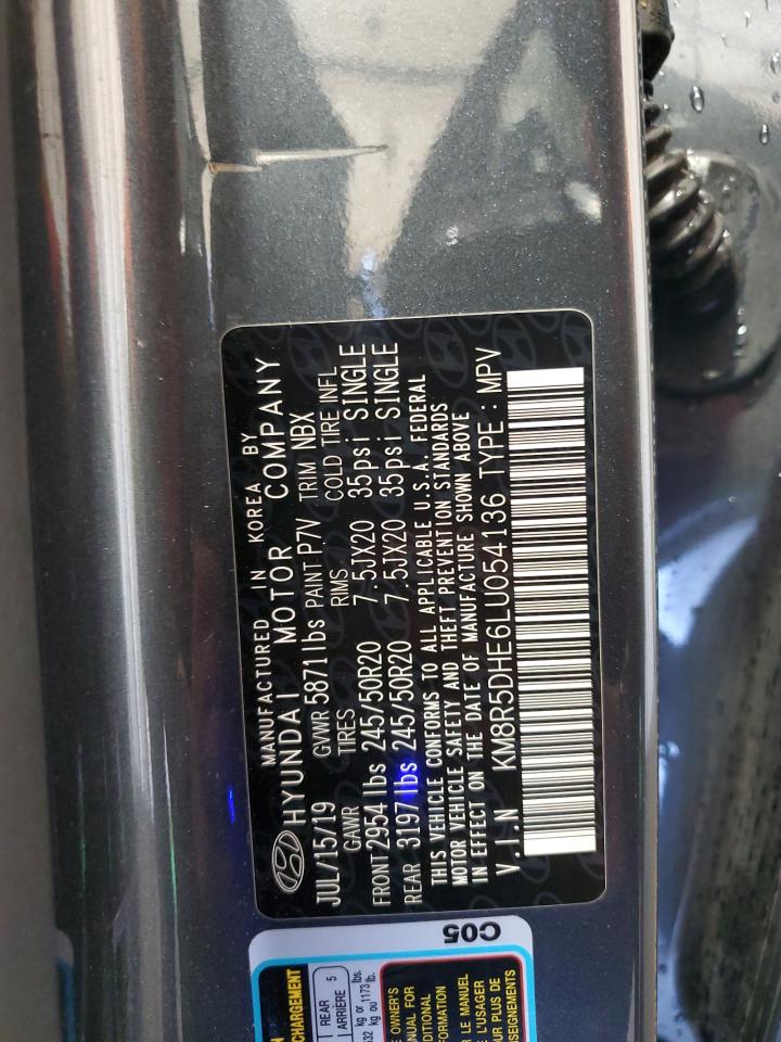 2020 Hyundai Palisade Limited VIN: KM8R5DHE6LU054136 Lot: 86235135