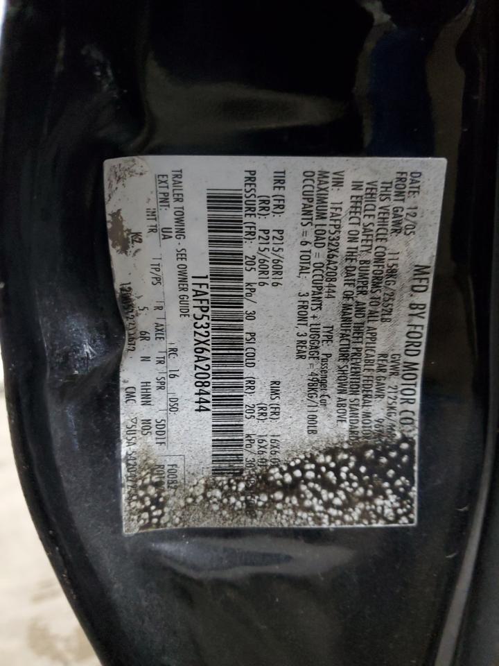 2006 Ford Taurus Se VIN: 1FAFP532X6A208444 Lot: 80413945