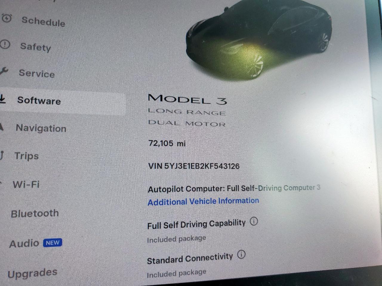 2019 Tesla Model 3 VIN: 5YJ3E1EB2KF543126 Lot: 81976615