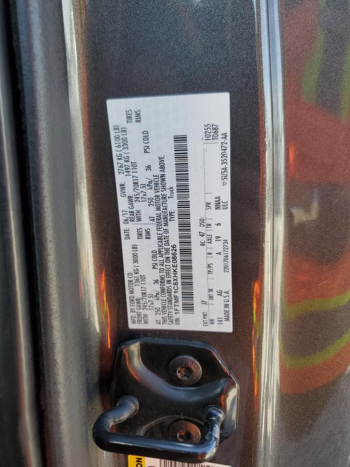 2017 Ford F150 VIN: 1FTMF1C8XHKE08626 Lot: 86088465