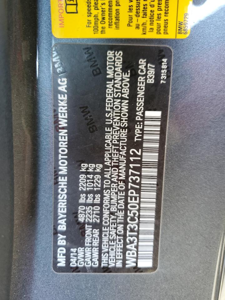 2014 BMW 435 I VIN: WBA3T3C50EP737112 Lot: 82384675