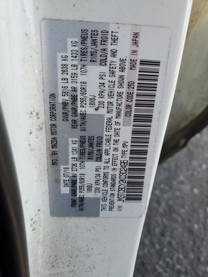 2019 Mazda Cx-9 VIN: JM3TCBCY2K0302496 Lot: 82239305