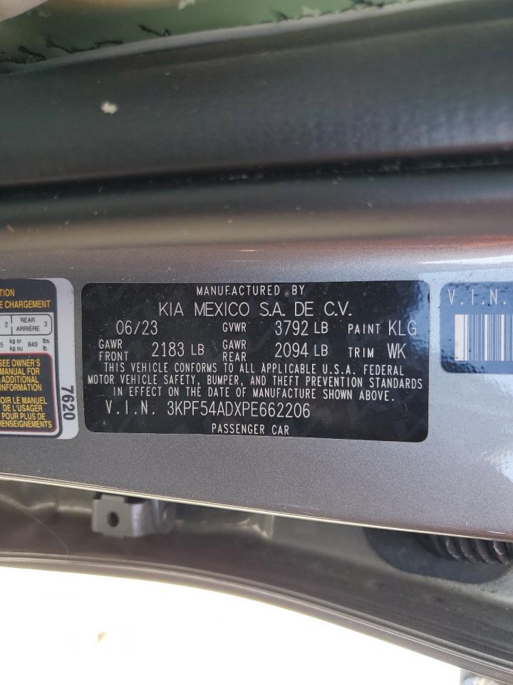 2023 Kia Forte Gt Line VIN: 3KPF54ADXPE662206 Lot: 84621745