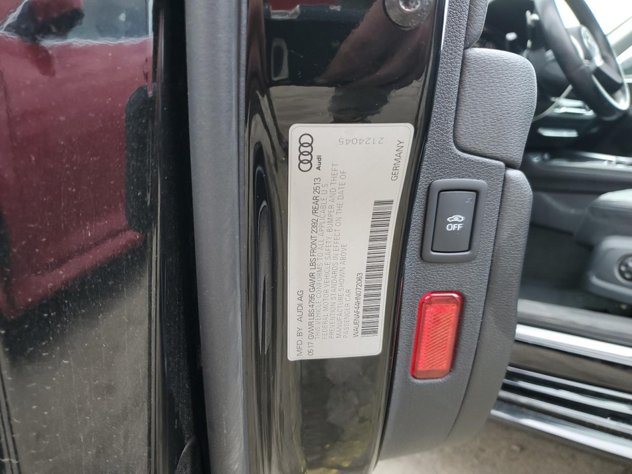 2017 Audi A4 Premium Plus VIN: WAUENAF44HN072063 Lot: 91176435