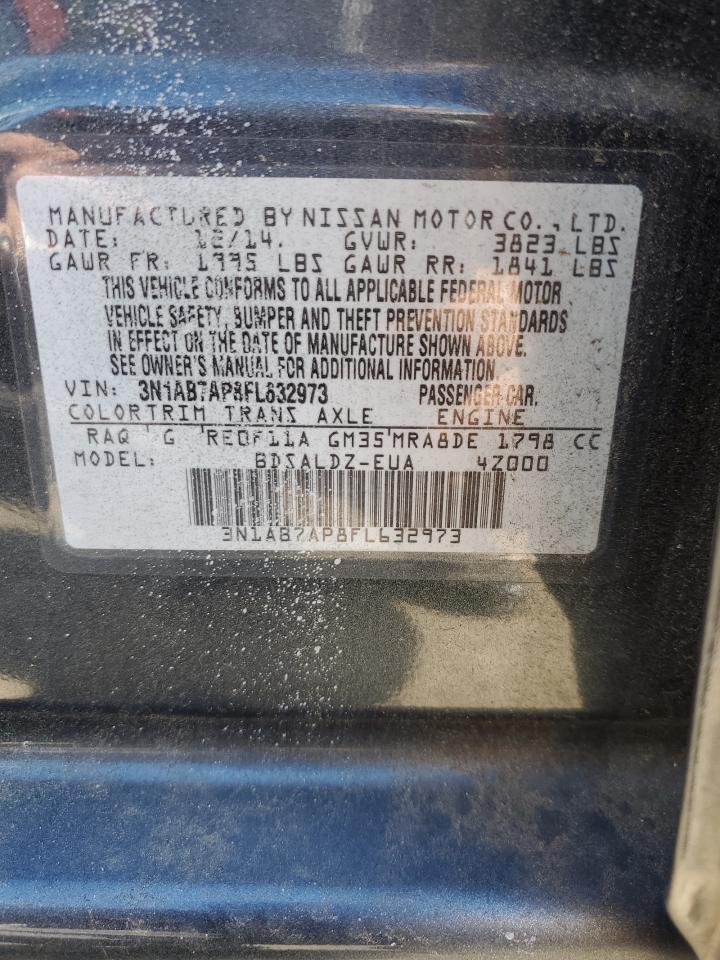 2015 Nissan Sentra S VIN: 3N1AB7AP8FL632973 Lot: 81917725