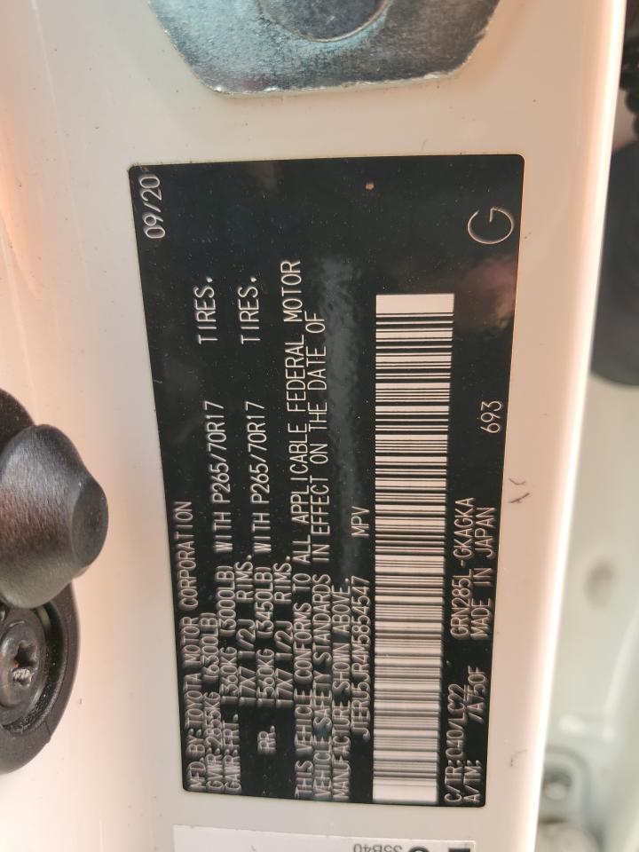 2021 Toyota 4Runner Sr5 Premium VIN: JTERU5JR4M5854547 Lot: 84900975