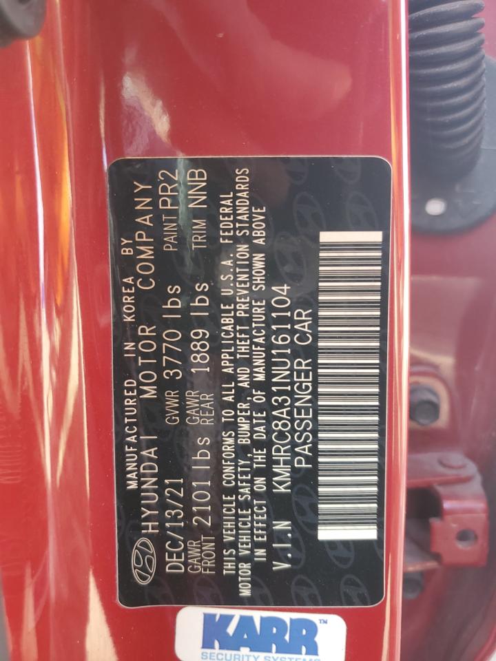 2022 Hyundai Venue Sel VIN: KMHRC8A31NU161104 Lot: 85423575