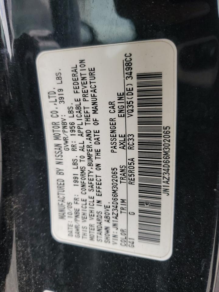 2006 Nissan 350Z Coupe VIN: JN1AZ34D66M302065 Lot: 80722835